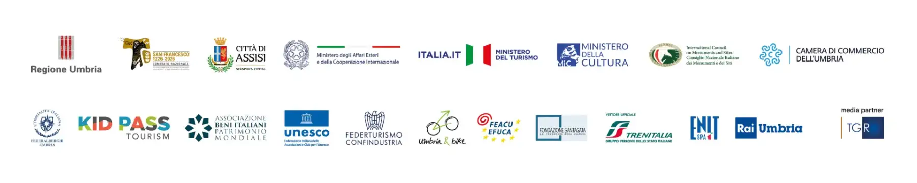 Loghi dei patrocinatori e dei partner